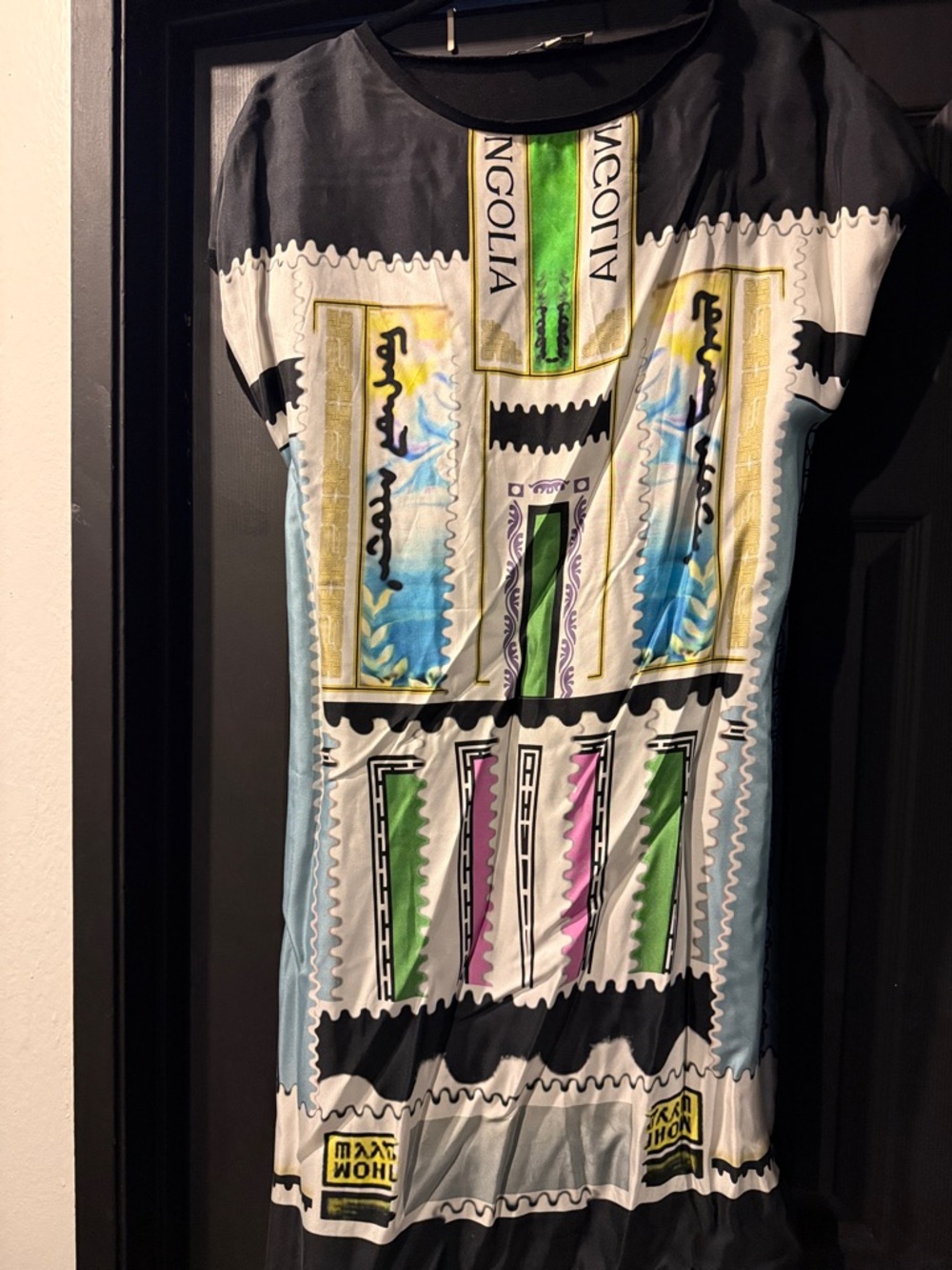 Mary Katrantzou Colorful Graphic Stamp-Print Dress